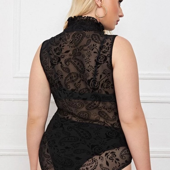 Plus...Mesh tank bodysuit - Picture 2 of 5